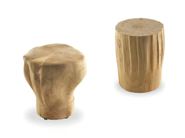 CHEF ONE – COOK ONE - Low solid cedar wood stool by Riva 1920 - view 2